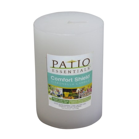 Patio Essentials Patio Essentials Citronella Pillar Candle Candle For Mosquitoes/Other Flying Insects 8 oz 01198